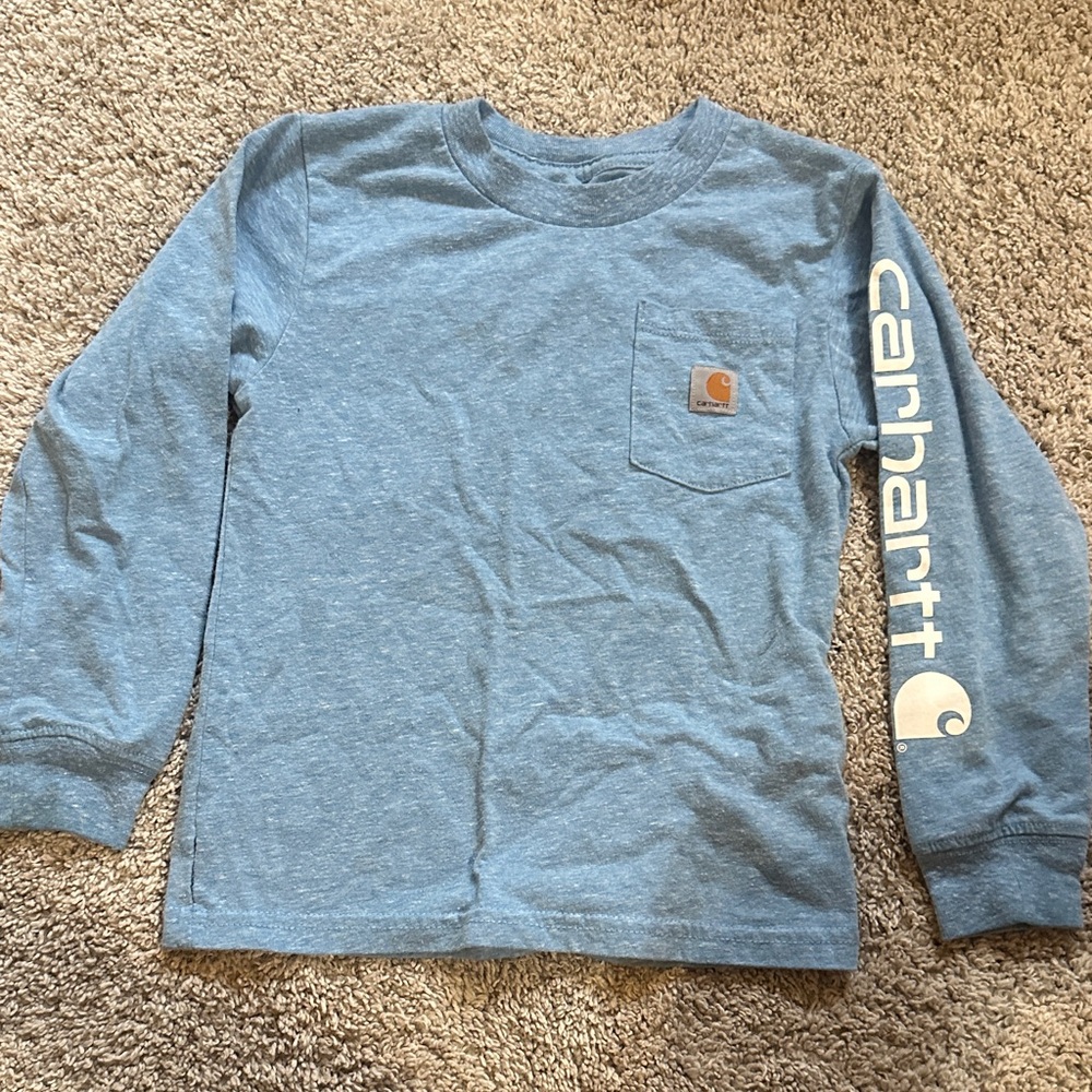 Carhartt Kids Heather Blue Long Sleeve Tee